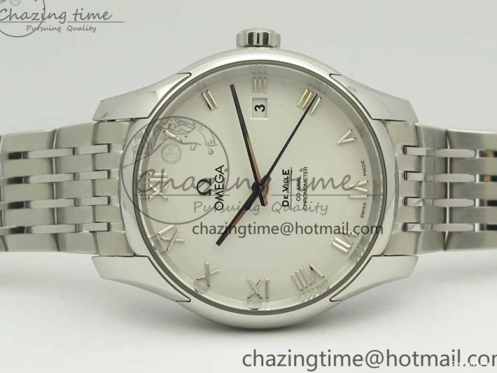 0315 De Ville Hour Vision 41mm SS VSF 1:1 Best Edition White Dial on SS Bracelet A8500 Super Clone Casual 7946